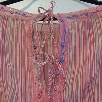 Копринена блуза-туника на рае с широки ръкави, снимка 3 - Туники - 42199737