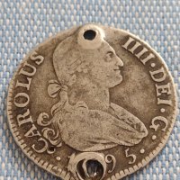 Сребърна монета 2 реала 1795г. Карлос IV Мадрид Испания 13640, снимка 1 - Нумизматика и бонистика - 42915094