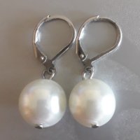 Висящи обеци с перли, снимка 4 - Обеци - 42767116