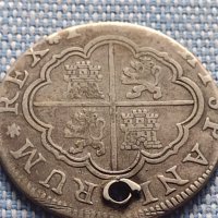 Сребърна монета 2 реала Филип пети Сеговия Испания 13780, снимка 8 - Нумизматика и бонистика - 42871784