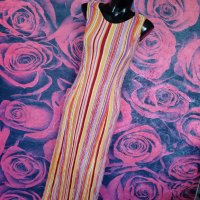 Цветна кенарена дълга рокля S/M, снимка 1 - Рокли - 37895960