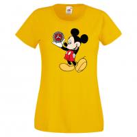 Дамска тениска Mickey Mouse Mercedes .Подарък,Изненада,, снимка 10 - Тениски - 36528738