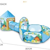 Детска палатка с тунел и басейн 300 х 100 х 120 см, снимка 6 - Играчки за стая - 42774369