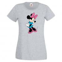Дамска тениска Minnie Mouse 7 Подарък,Изненада,Рожден ден,, снимка 4 - Тениски - 36530791