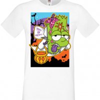 Мъжка тениска,The Simpsons Bart Simpson 02,Halloween,Хелоуин,Празник,Забавление,Изненада,Обичаи,, снимка 2 - Тениски - 38136320