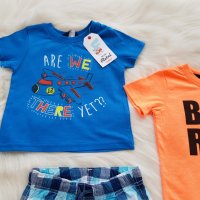 Тениски и къси панталони 9-12 месеца Rebel и H&M , снимка 2 - Бебешки блузки - 29176312