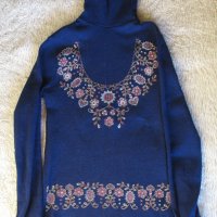 Ново дамско поло с красива шевица,размер 162/88, снимка 1 - Блузи с дълъг ръкав и пуловери - 31538255