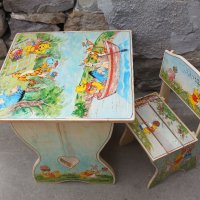 рисувана маса и стол, снимка 5 - Мебели за детската стая - 33753857