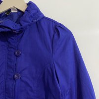 Марково ватирано яке с джобове, цип, копчета и мека топла подплата в тъмно лилаво, снимка 2 - Детски якета и елеци - 34411978