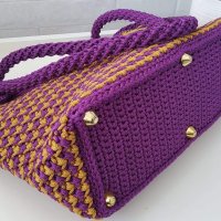 Ръчно плетена дамска чанта, снимка 5 - Чанти - 40518998