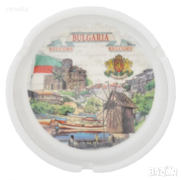 Пепелник, Български забележителности, Керамична, 10 см, снимка 1