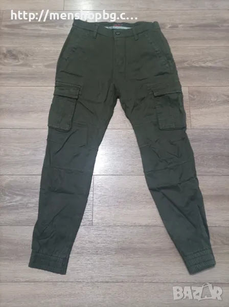 Ватиран карго панталон - каки, снимка 1
