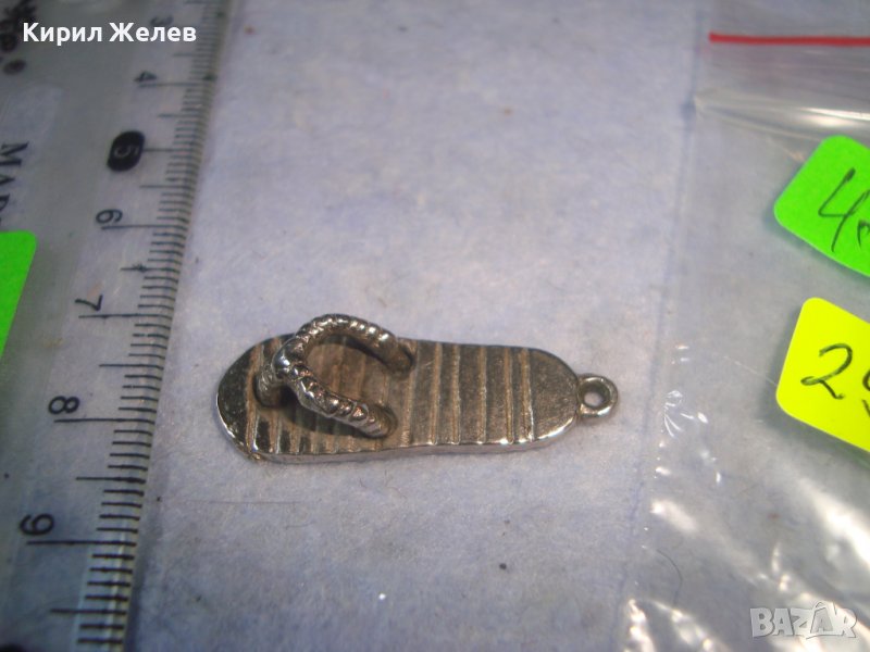 ФИГУРАЛЕН ПОСРЕБРЕН ВИНТИДЖ - АРТ МЕДАЛЬОН - ДЖАПАНКА ЛЯТНО ПЛАЖНО УКРАШЕНИЕ ВИСУЛКА 29472, снимка 1