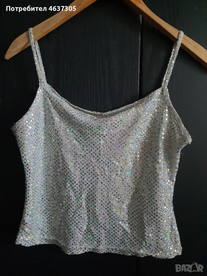 сребриста блуза маркова официална, снимка 1