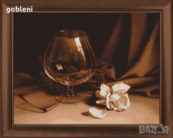 гоблен „КЪСНО Е“ Д45-размери/30-23/см.; 16цвята , снимка 1