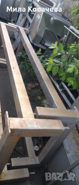 Стойки за маси от неръждаема стомана 2 бр. (220 х 80 х 45), снимка 1