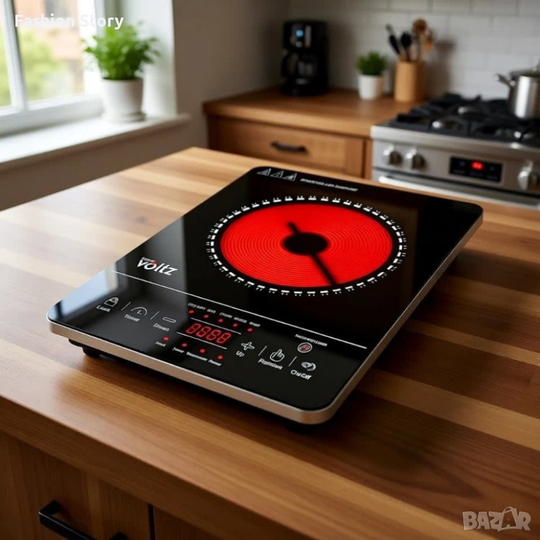 Котлон Voltz, 2000W, Кристална плоча с инфрачервен нагревател, 28х36см, LED екран, Таймер, снимка 1