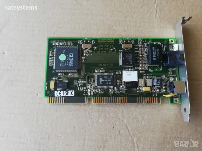 Eicon Diva Pro 2.0 Internal 16-bit ISA ISDN Modem Fax MSN S0 Card , снимка 1