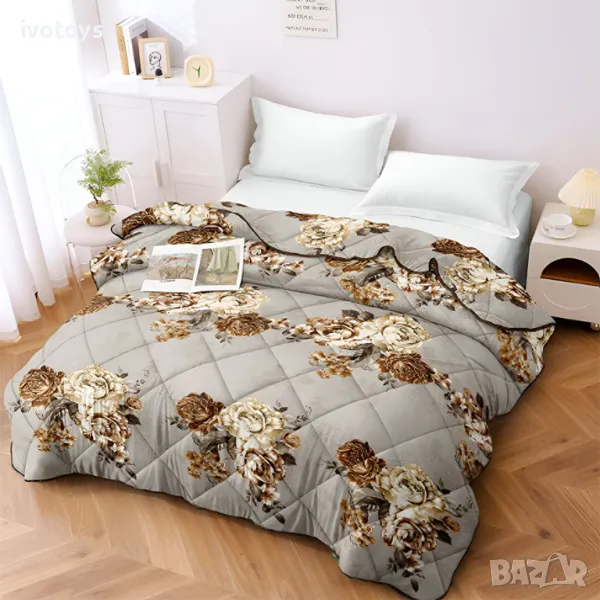 Олекотена завивка Мирабел Дафни, Зимна, 200/210 см, Капитонирана - Код WS16993, снимка 1