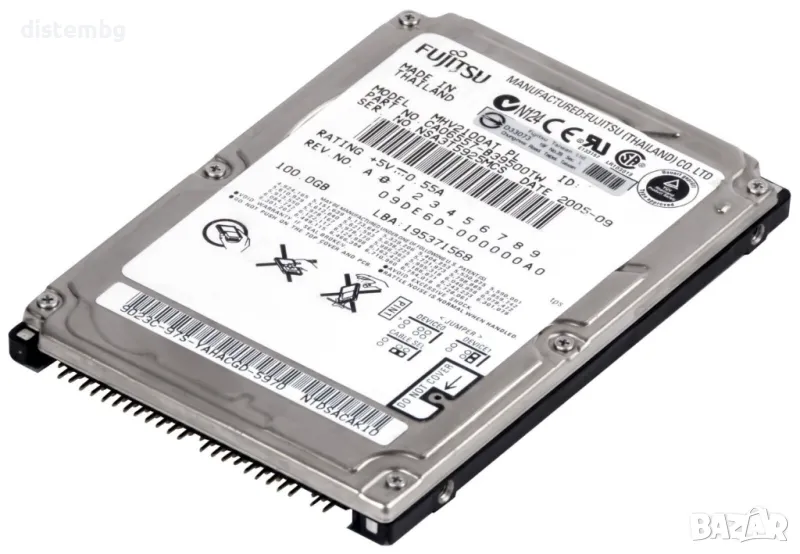 Твърд диск за компютър HDD Fujitsu 100GB 2.5''  SATA, снимка 1