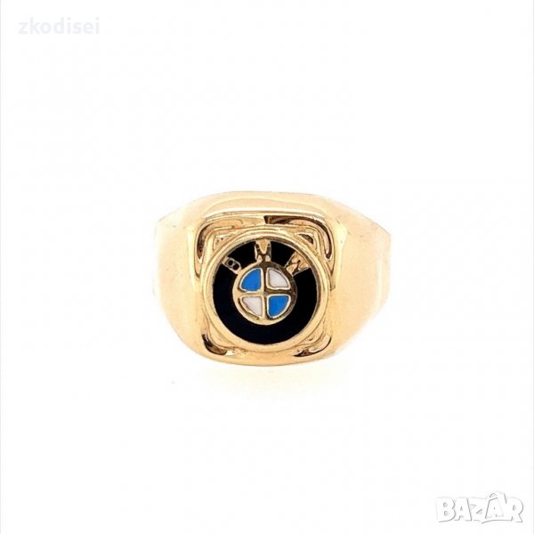 Златен мъжки пръстен 5,92гр. размер:68 14кр. проба:585 модел:13994-1, снимка 1