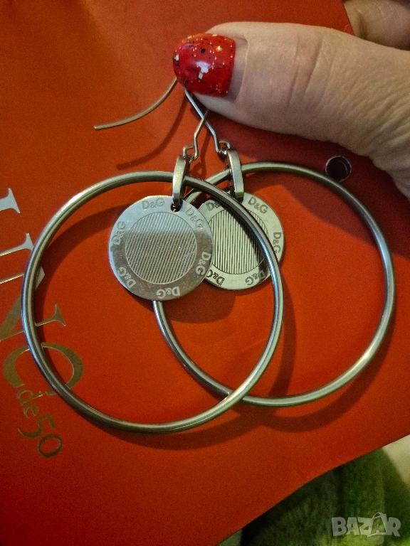 стоманени обеци D&G, снимка 1