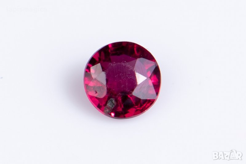 Рубин 0.13ct 3mm VS нетретиран кръгла шлифовка, снимка 1