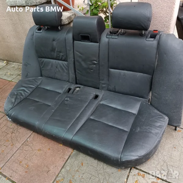 Задна седалка BMW E60 E61 Задни седалки БМВ Е60 Е61 падащи Кожен салон , снимка 1