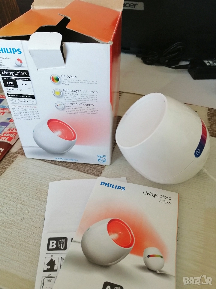 RGB LED лампа PHILIPS LivingColors Micro, снимка 1