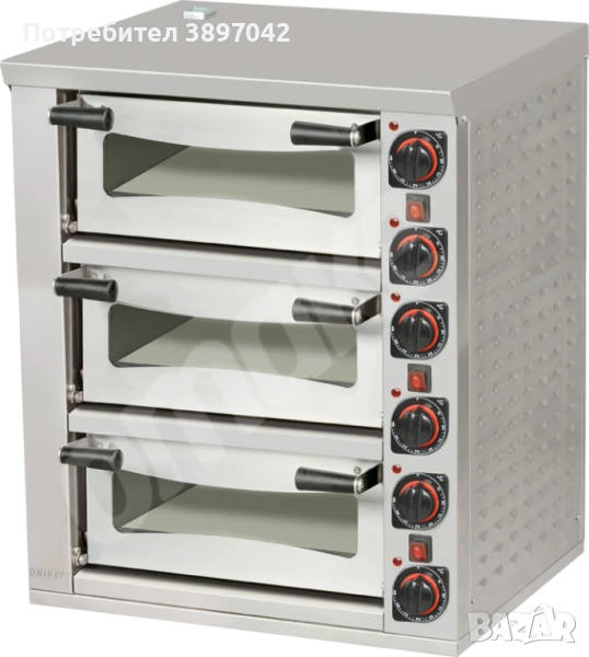 Фурна за пица 40x40 FPZ01.E31 U50 Електрическа 3 етажа, снимка 1