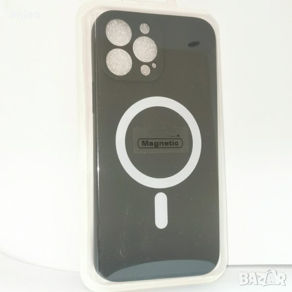 Магнитен MagSafe удароустойчив кейс за iPhone 12 Pro Max / Черен, снимка 1