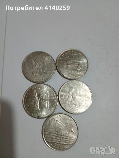 САЩ монети 1/4 долар куортър 2001 г , снимка 1