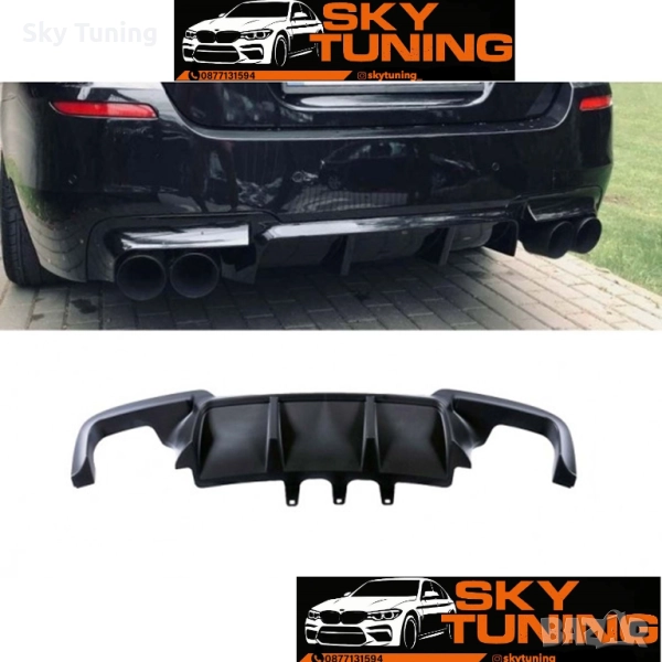 Bmw F10 Дифузьор Висок Клас черен гланц Бмв ф10 с щипки diffuser, снимка 1