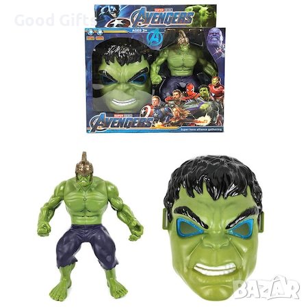 Фигура с маска Хълк, със светлини и звуци, снимка 1