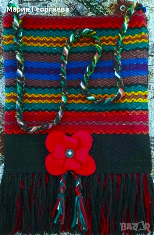 Битова торба / с ресни и цвете / 18 лв. / Налична!, снимка 1