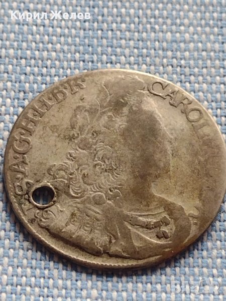 Сребърна монета 6 кройцера Карл шести Хал Свещена Римска Империя 13652, снимка 1