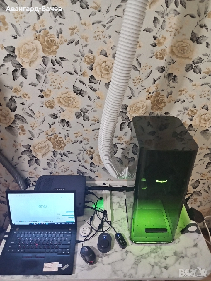 Двоен лазер 20W фибер лазер + 20W диоден лазер Gweike G3 , снимка 1