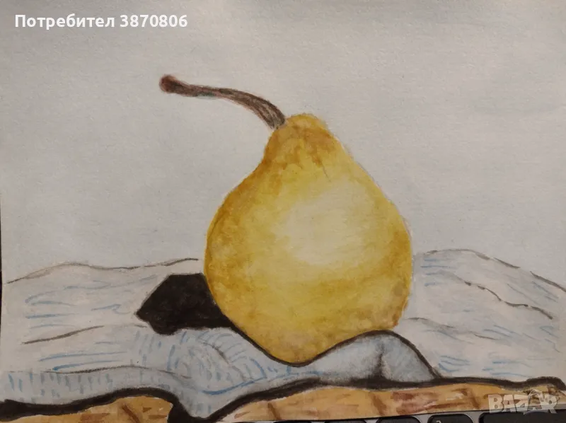 Рисунка акварел - круша, снимка 1