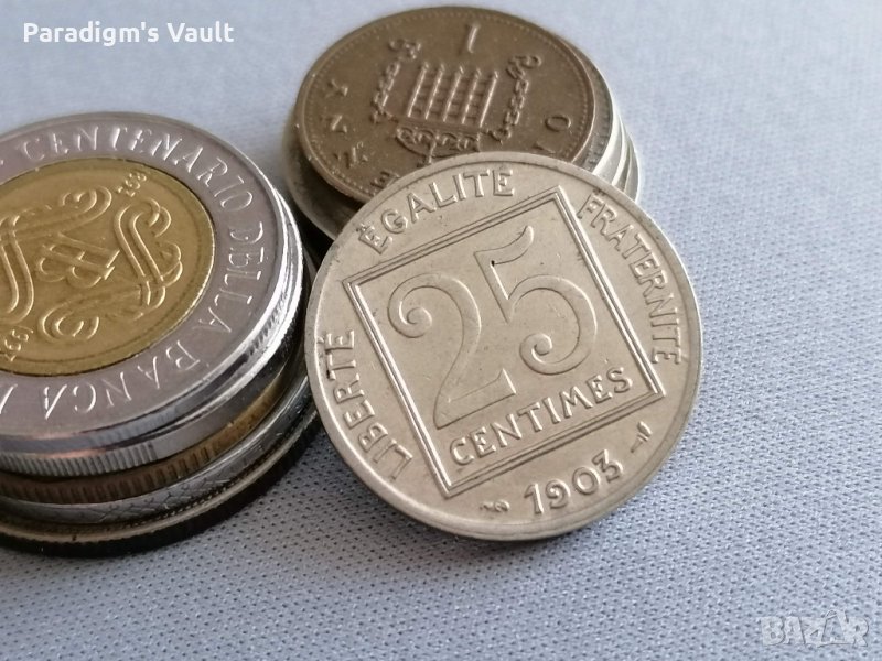 Mонета - Франция - 25 сентима | 1903г., снимка 1
