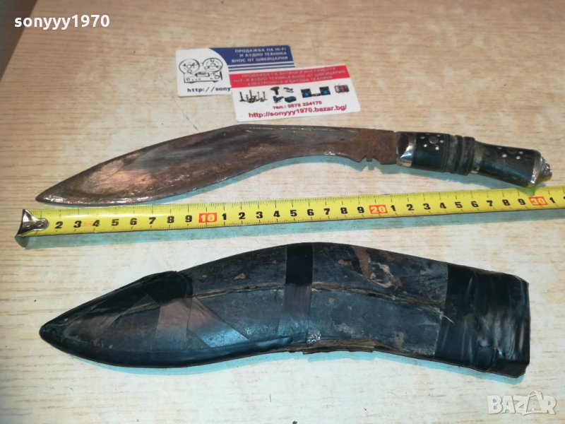 КУКРИ-СТАР КРИВ РЕТРО НОЖ С НОЖНИЦА, снимка 1