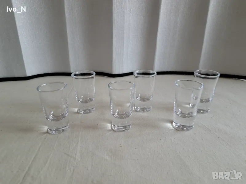 Стъклени чаши за шот / аперитив- 6 бр., снимка 1