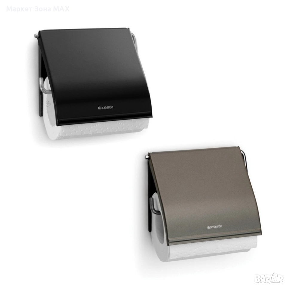 Държач за тоалетна хартия Brabantia ReNew Matt Black или Platinum, снимка 1
