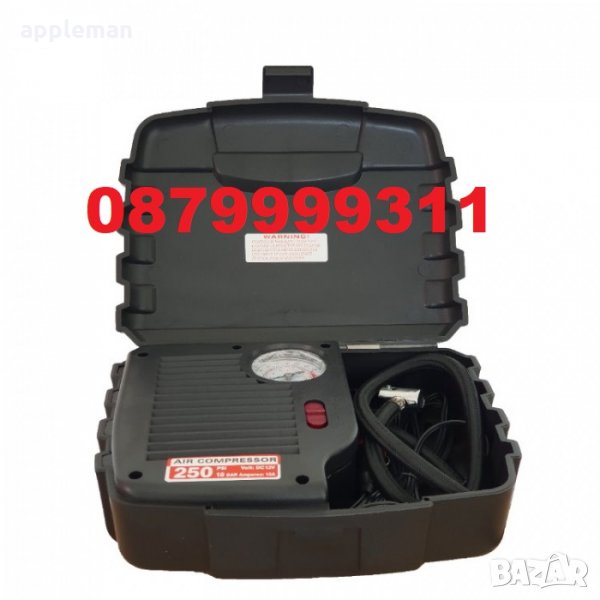 Компресор за гуми в куфар помпа за велосипед атв автомобил надуваеми играчки, снимка 1