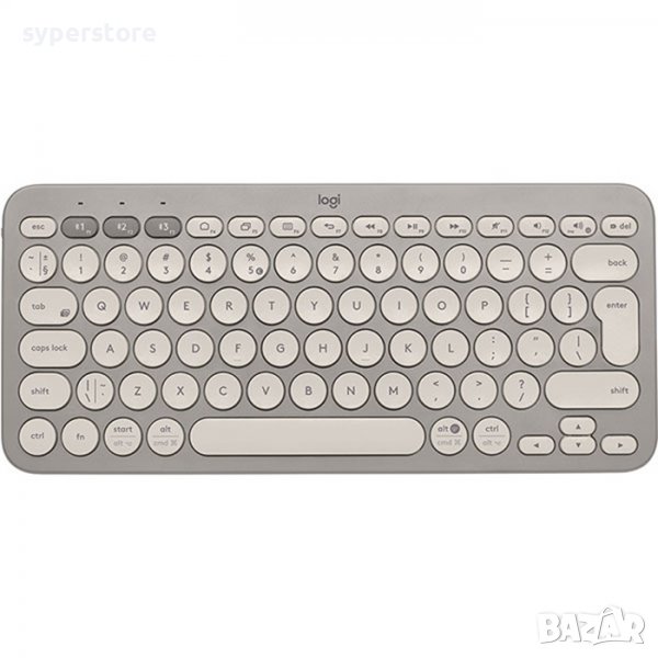 Клавиатура Блутут Logitech Multi-Dev K380 бежова, SS300665, снимка 1