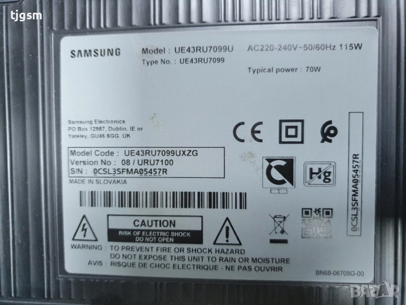 LED 4K Ultra HD Smart TV Samsung 4RU7099U  на части, снимка 1