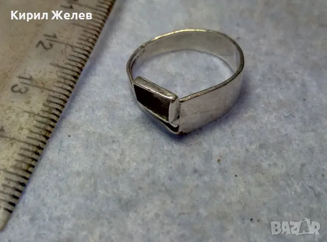 СТАР СТИЛЕН СРЕБЪРЕН ПРЪСТЕН СРЕБРО 925 с ГНЕЗДО За ВГРАЖДАНЕ на СКЪПОЦЕНЕН КАМЪК 49422, снимка 10 - Пръстени - 49733299