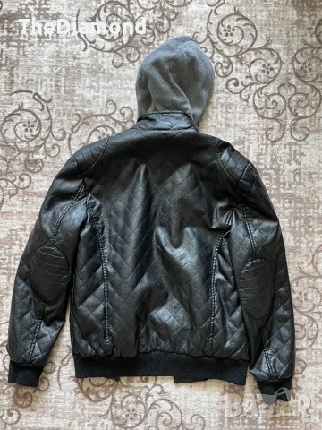 Мъжко кожено яке L, снимка 2 - Якета - 38282548