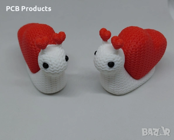 3D принтиран охлюв със сърце – подарък за Свети Валентин, снимка 3 - Декорация за дома - 53288295