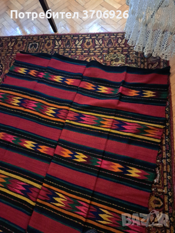 2 неизползвани , ръчно тъкани , вълнени черги, снимка 3 - Платове и дамаски - 44551000
