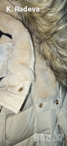 Зимно късо яке с подвижна качулка с пух, Страдивариус, снимка 12 - Якета - 52356110